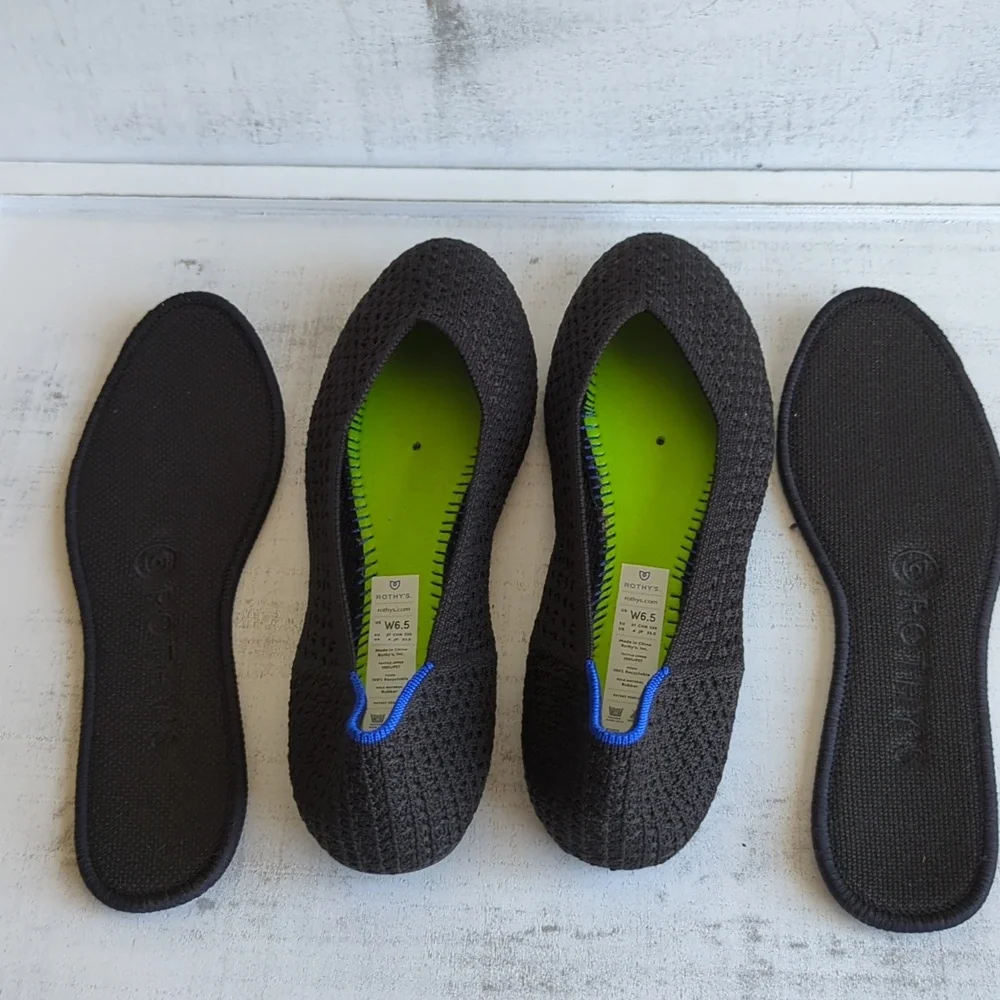 ❤️ ROTHYS HONEYCOMB ROUND TOE WOMEN'S FLATS SHOES - Picture 8 of 15